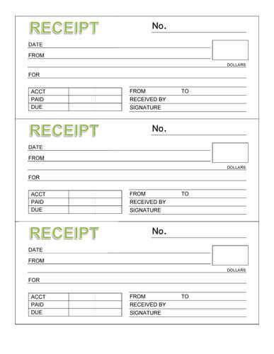 rent receipt template  printable  templateroller rent