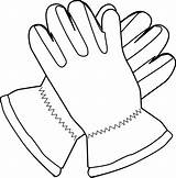 Gloves Clipart Outline Glove Clip Winter Coloring Pages Drawing Work Mittens Mitten Cliparts Hand Transparent Safety Vector Print Clker Personal sketch template