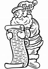 Christmas List Coloring Printable Pages Categories Santa sketch template