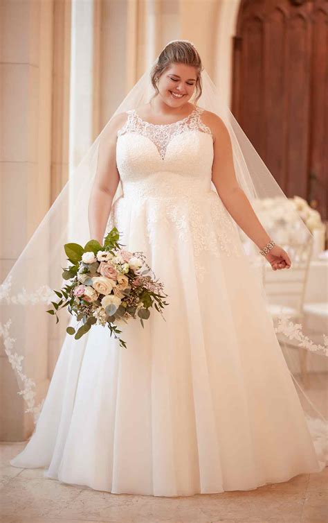affordable classic plus size wedding dress stella york