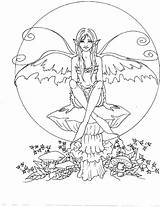 Coloring Pages Fairy Fairies Amy Brown Fantasy Book Colouring Adult Printable Nymph Elf Books Mythical Mermaid Drawings Mystical Myth Wings sketch template