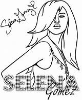 Coloring Gomez Selena Pages Color sketch template