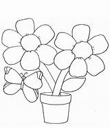 Coloring Flower Pages Printable Kids Bouquet sketch template