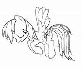 Coloring Rainbow Dash Pages Printable Print sketch template