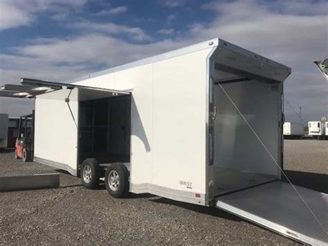 ft atc quest deluxe aluminum enclosed car hauler mo great dane