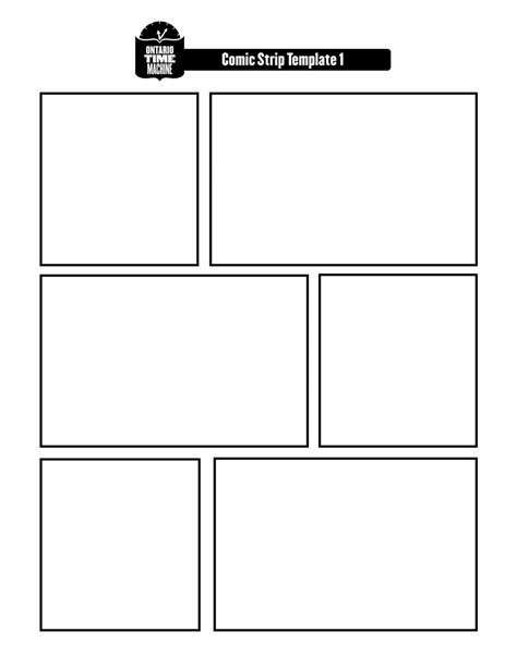 comic strip template blank