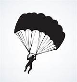 Parachutiste Paracadutista Vettore Parachutist sketch template