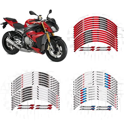 high quality motorcycle wheel decals waterproof reflective stickers rim stripes  bmw sr