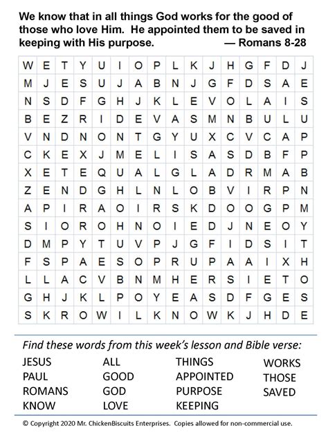 bible word search printable