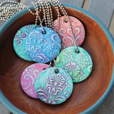 damask polymer clay pendants  steps  pictures instructables
