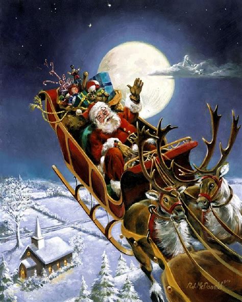 images  christmas  santa claus  reindeer flying