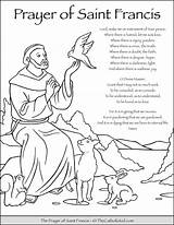 Francis Thecatholickid Peace Assisi Saints Cnt Padua sketch template