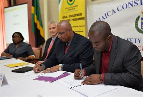 jcf and sdc sign mou for community policing rating initiative jamaica