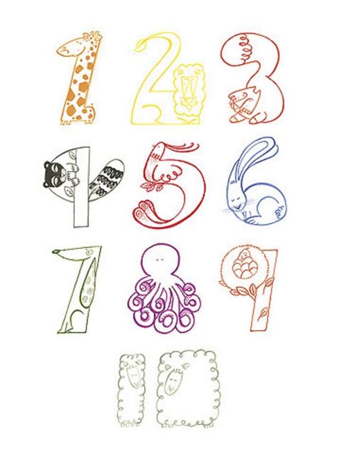 numbers   dieren tekenen alfabet tekenen