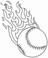 Coloring Softball Pages Printable Colouring Color Fireball Sheets Baseball Print Kids Getcolorings Choose Board sketch template