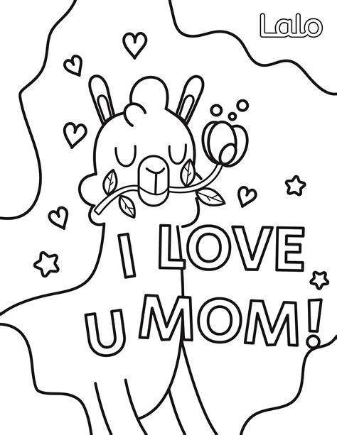 lalo  llama mothers day coloring sheets  kids