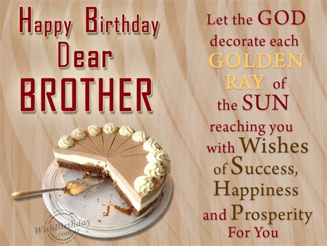 wishing happy birthday  dear brother wishbirthdaycom