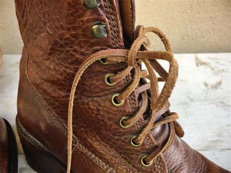 Cole Haan Brown Leather Lace Up Boots Made In Brazil Size