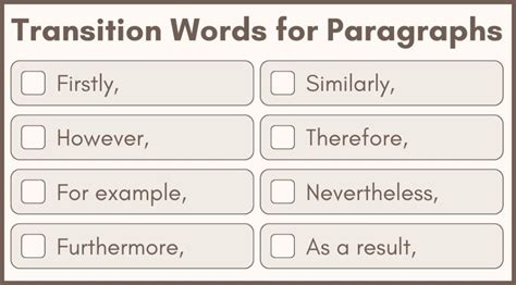 transition words  paragraphs