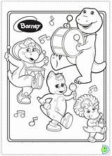 Coloring Barney Dinokids Friends Pages Close Print sketch template
