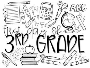 day   grade coloring page  teacher  beck tpt