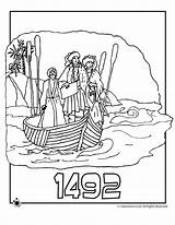 Columbus Coloring Christopher Pages Ships 1492 Kids Color Print Clipart Activities Printable Minion Printer Send Button Special Only Use Click sketch template