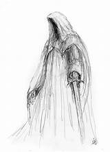 Nazgul Drawing Sketches Lotr Lord Drawings Hobbit sketch template