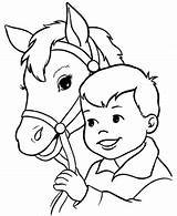 Horse Coloring Pages Boy Printable His Little sketch template