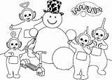 Coloring Teletubbies Pages Print sketch template