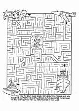 Maze Coloring Recue Mission sketch template