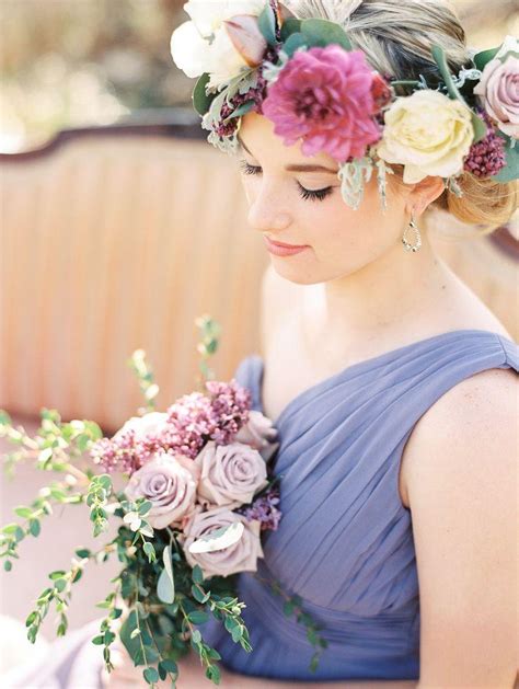 bridesmaid lovely lavender wedding inspiration  weddbook