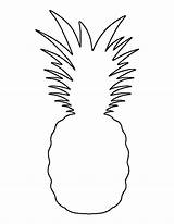 Pineapple Outline Template Pattern Printable Clipart Stencils Templates Crafts Patternuniverse Print Cut Patterns Hawaiian Stencil Use Tree Coloring Kids Food sketch template