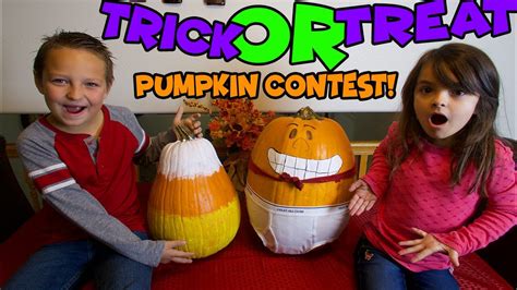 Huge Trick Or Treating Pumpkin Decorating Contest Youtube