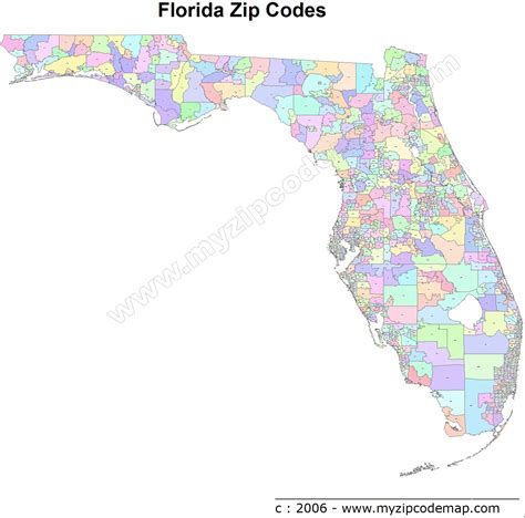 Florida Map Showing Zip Codes Map Of World