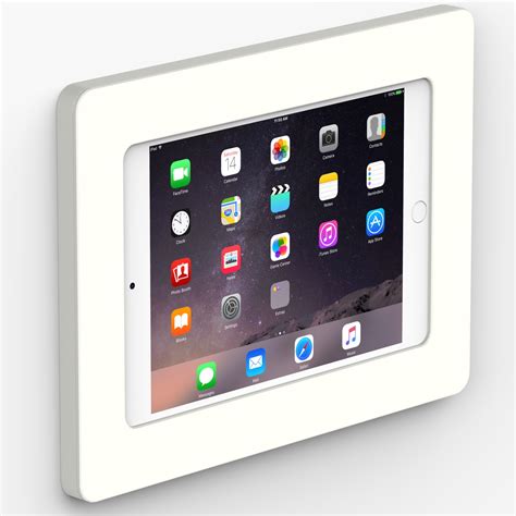 white ipad mini    vidamount  wall tablet mount