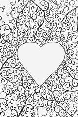 Coloring Pages Hearts Printable Valentine Filminspector sketch template