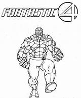 Coloring Pages Fantastic Four Fantastiques Dessin Colorier Coloriage Cartoon Les Printable Man Sheets Character Colouring Color Animated Wise Men Rock sketch template