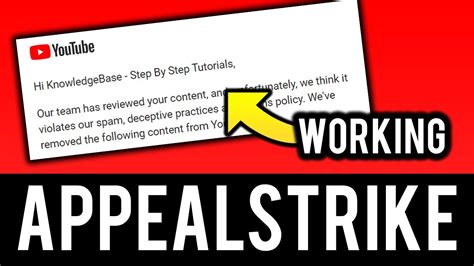 how to appeal a youtube community guidelines strike [remove strike in