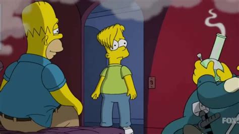The Simpsons Teenager Bart Party Homer Smoking Weed Doovi