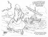 Fishers Fisher Colouring Christian Cariello Getdrawings sketch template