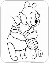 Pooh Piglet Disneyclips Hugging Funstuff sketch template