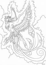 Phoenix Coloring Pages Bird Darkly Shaded Shadow Printable Deviantart Color Adult Dark Colouring Kids Getcolorings Books Mandala Sheets Choose Board sketch template