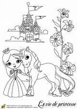 Princesse Licorne Chateau Princesses Dessins Dessiner Coloriages Maternelle Reine Neiges Fée Coloring Magique Voyages Partager Visiter sketch template
