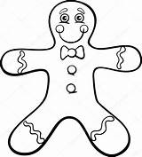 Gingerbread Man Coloring Pages Clipart Drawing Stock Hatchet Cookies Color Cookie Print sketch template