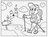 Coloring Hiking Pages Kids Hike Trail Excited Drawing Game Children Hiker Getting Trails Oregon Prodigy Color Map Girl Printable Getdrawings sketch template