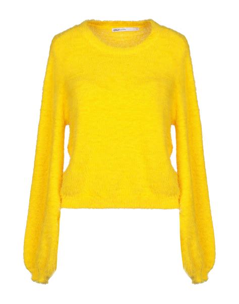 synthetic sweater  yellow lyst