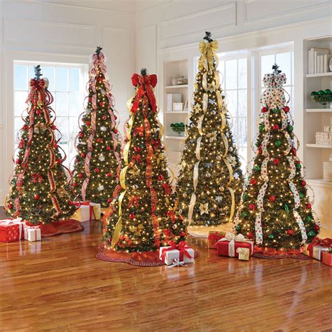 brylanehome christmas fully decorated pre lit   pop  christmas tree ebay