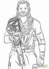 Roman Reigns Coloring Pages Wwe Printable Color Clipartlook Click Clipart Drawing Clip Perfect Styles Categories sketch template