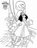 Pan Peter Coloring Pages Printable Color Print Hook Captain Tinkerbell sketch template
