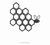 Honeycomb Clipart Coloring Clip Hexagon Library sketch template
